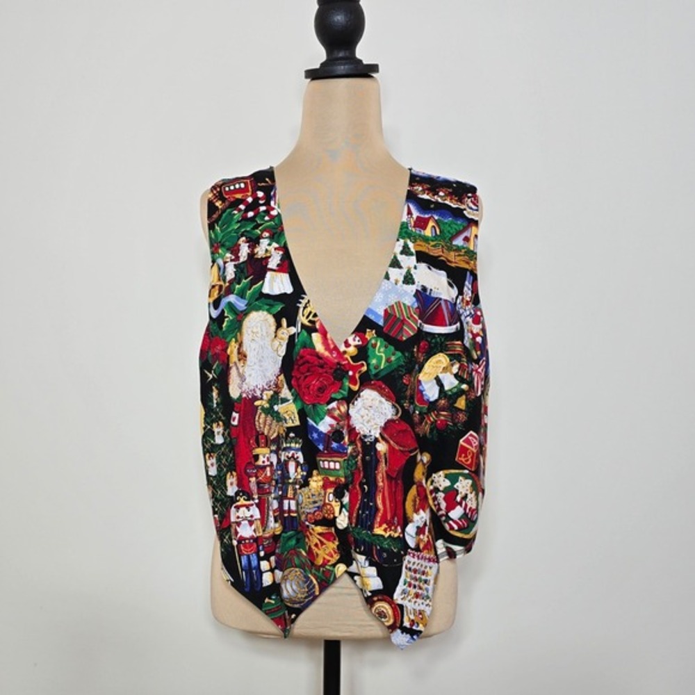 Vintage‎ Christmas Vest Nutcracker Size L